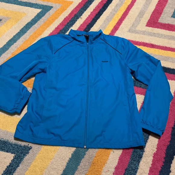 Women Large Reebok Blue Zip-Up Lined Blue Jacket - Picture 1 of 10
